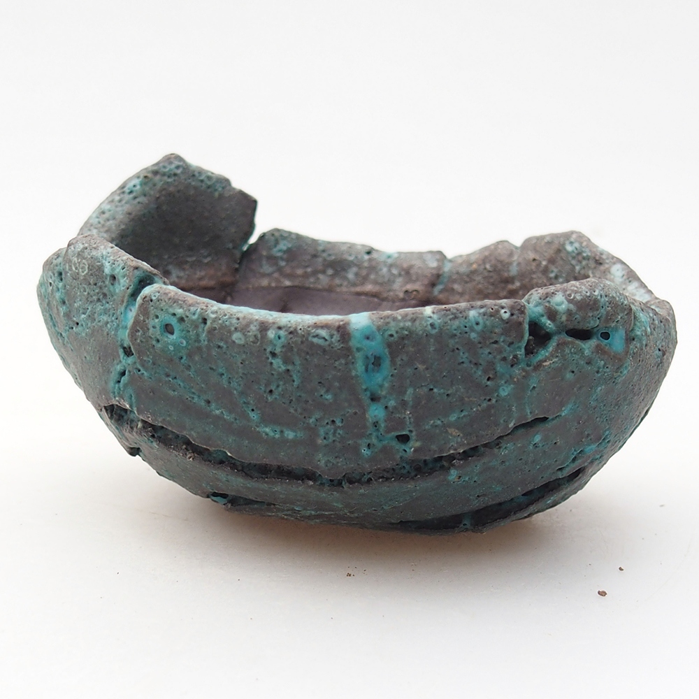 Keramikschale 9 x 9 x 5 cm , Farbe blau