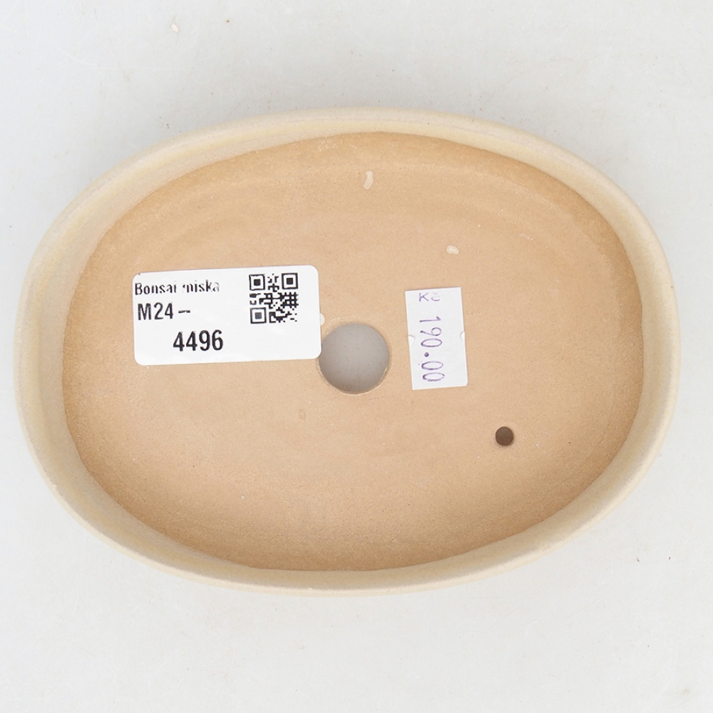 Bonsaischale aus Keramik 13,5 x 10 x 3 cm, Farbe beige