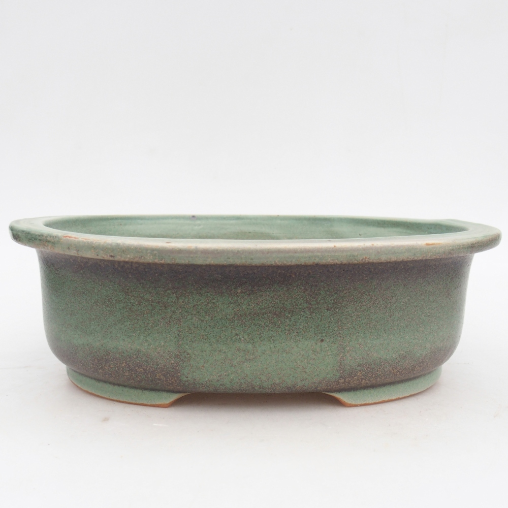Bonsaischale aus Keramik 26 x 22 x 8 cm, grün