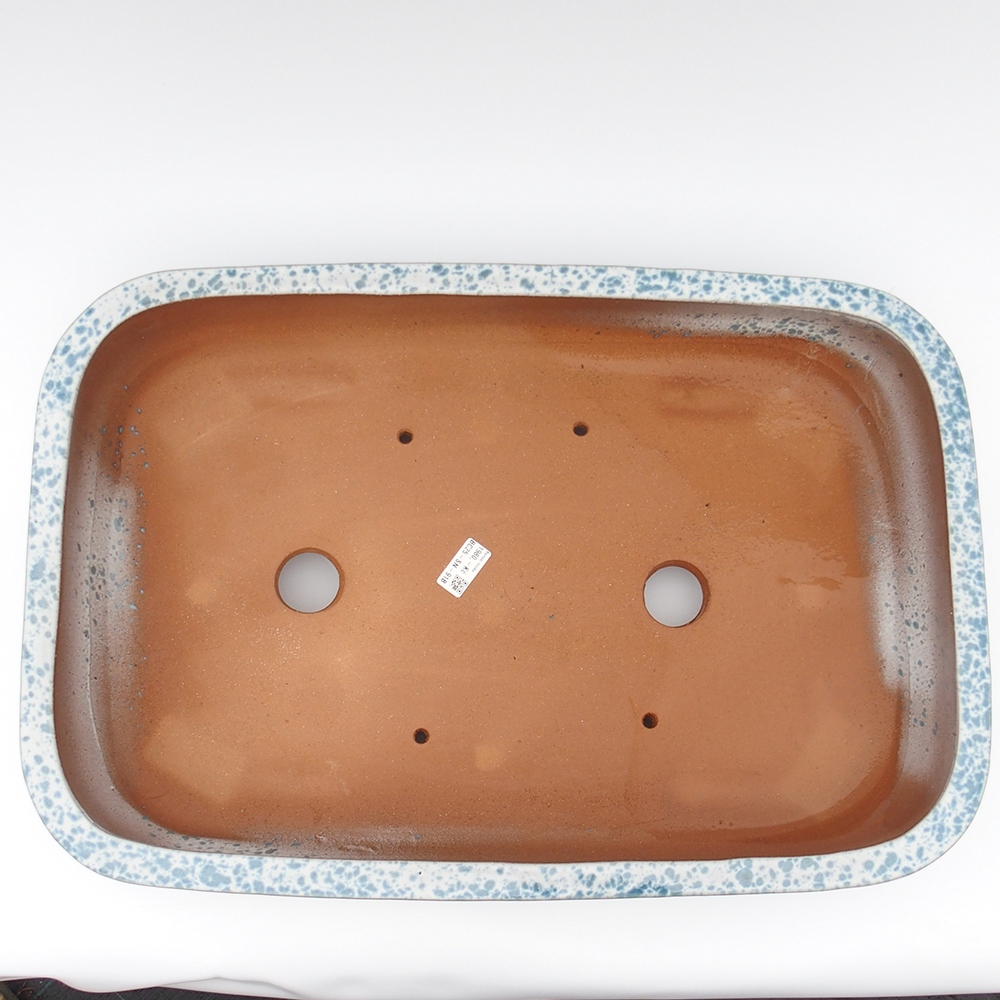 Schale 63 x 42 x 12 cm blau-weiß