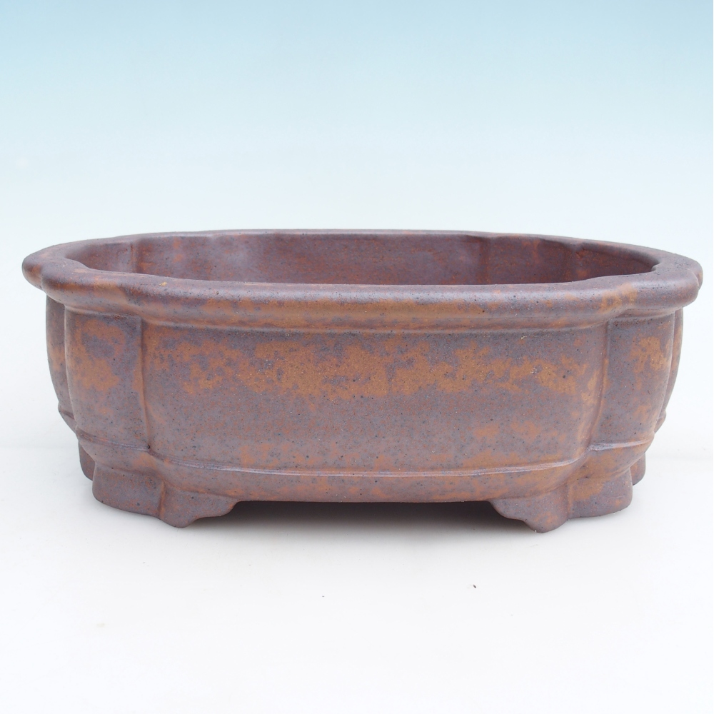 Bonsaischale aus Keramik 31,5 x 27,5 x 10 cm, metallfarben