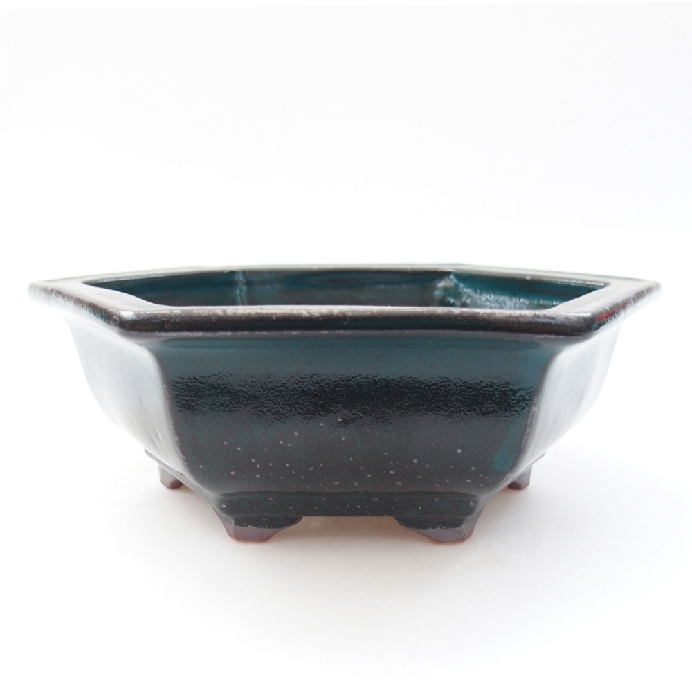 Bonsaischale aus Keramik 15,5 x 12 x 6 cm, Farbe blau