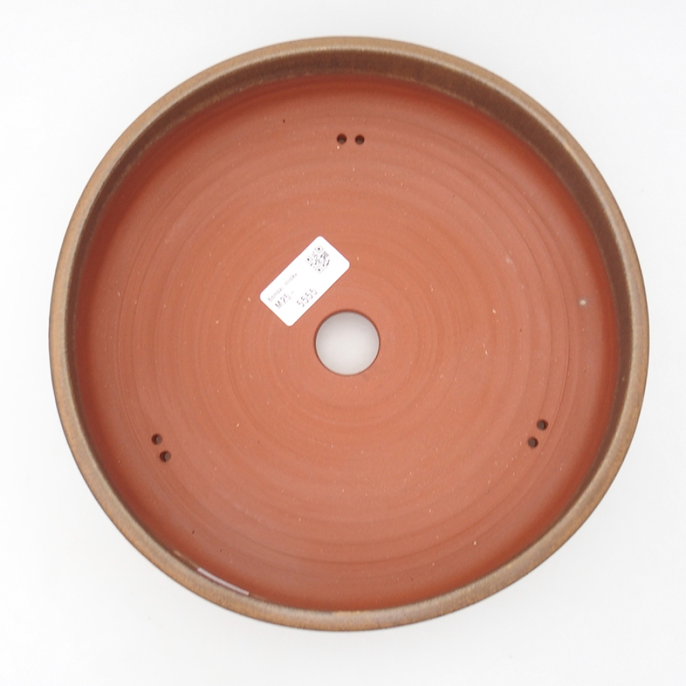 Bonsaischale aus Keramik 24,5 x 24,5 x 6 cm, braun