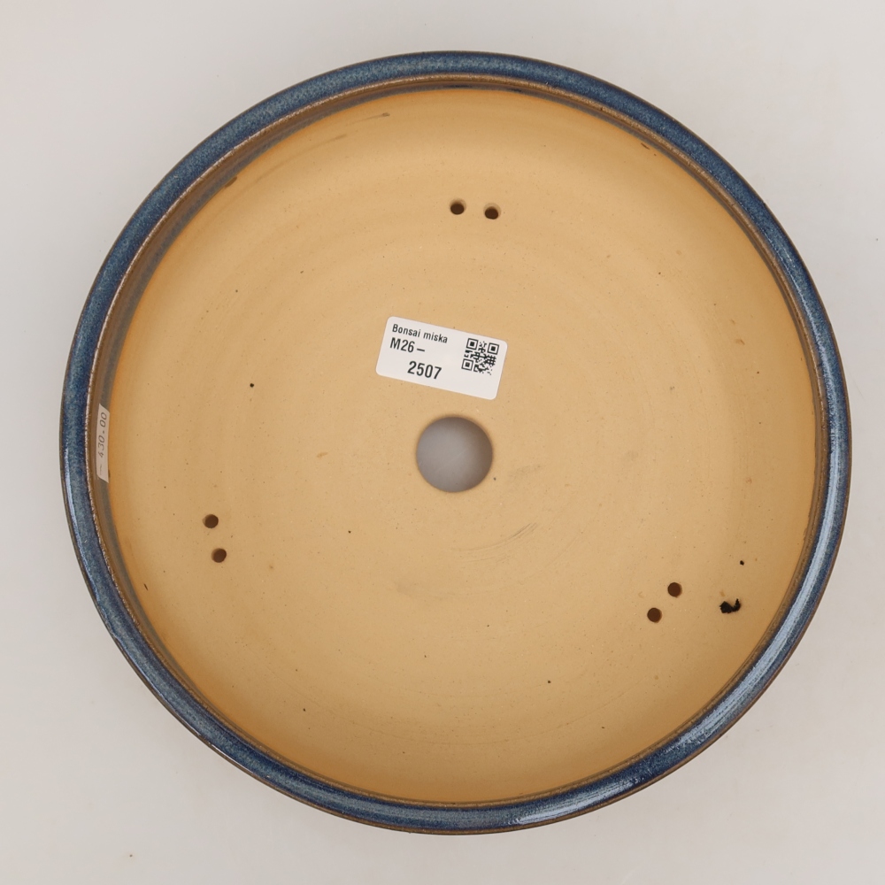 Keramik-Bonsai-Schale 22,5 x 22,5 x 6,5 cm, Farbe: Blau