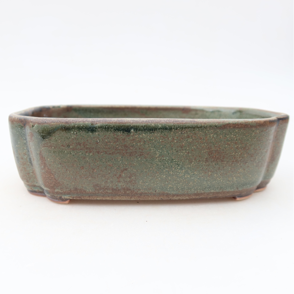 Keramik-Bonsai-Schale 18,5 × 13 × 5 cm, Farbe: grün