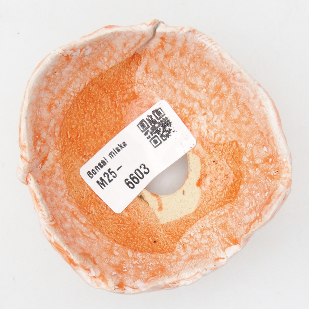 Keramikschale 8 x 8 x 4,5 cm , Farbe orange