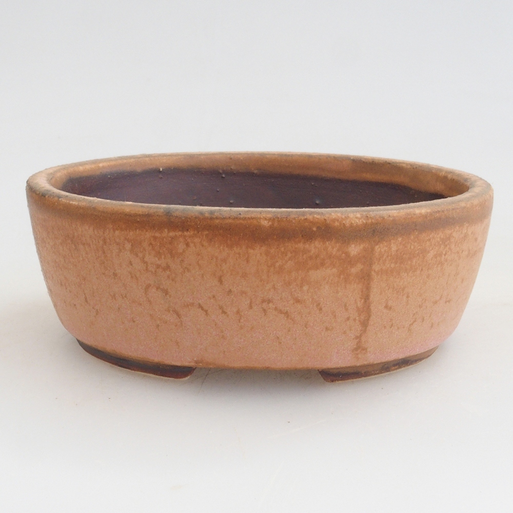 Bonsaischale aus Keramik 10 x 8,5 x 4 cm, braun