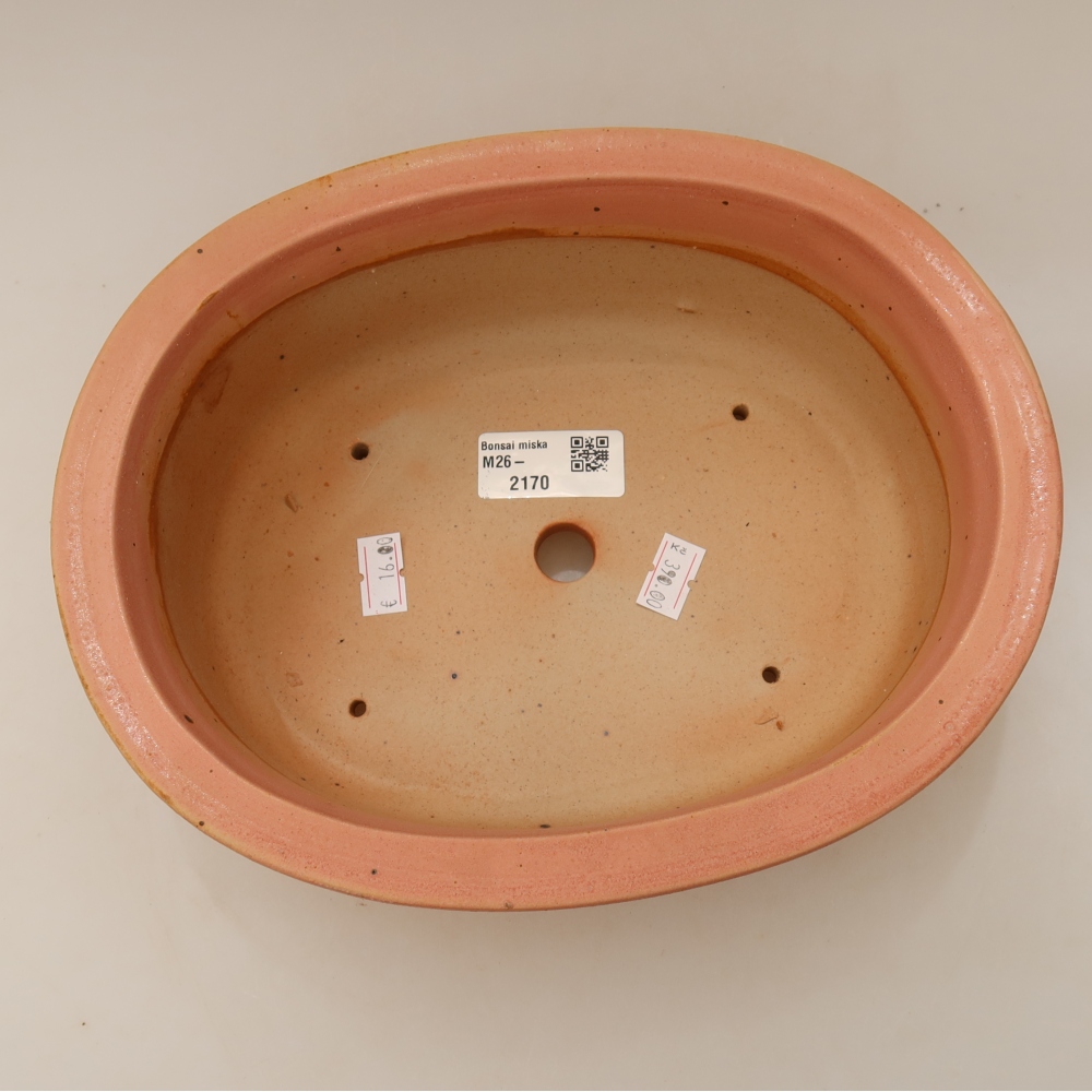 Bonsaischale aus Keramik 23 x 19 x 7 cm, braun