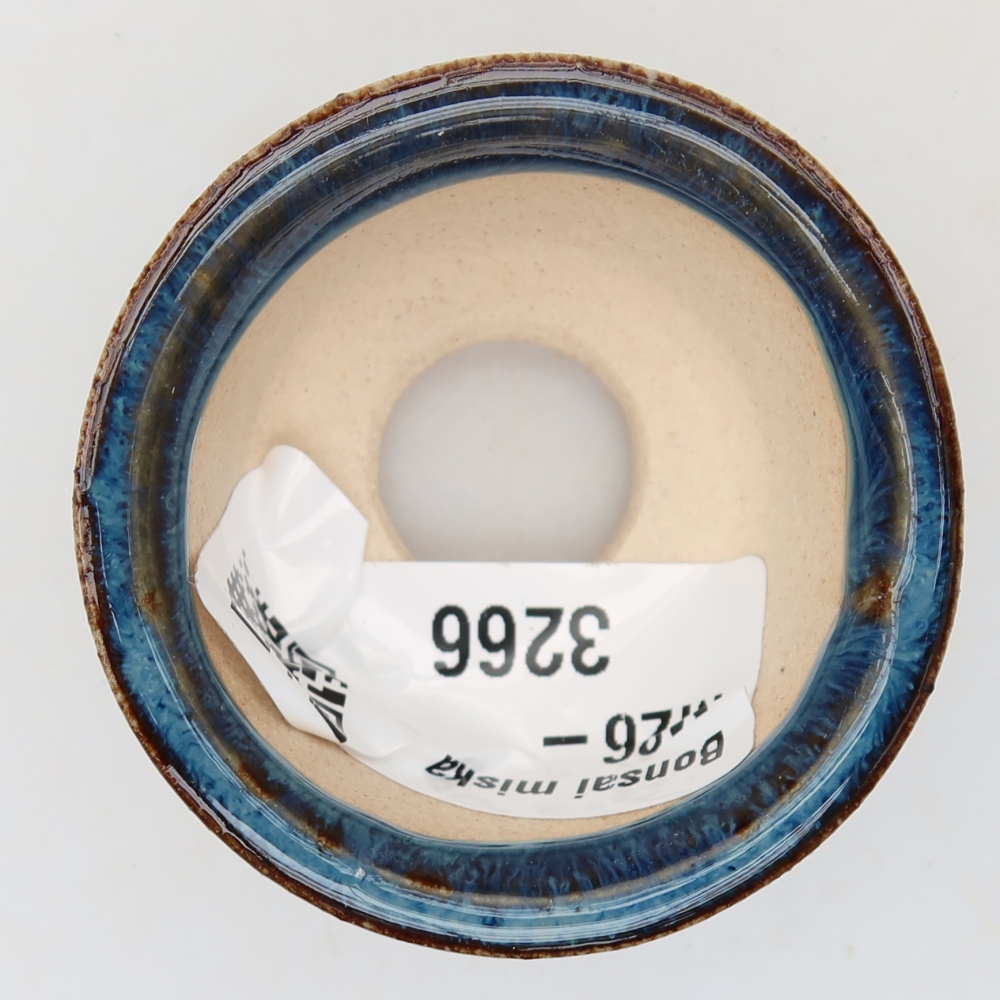 Keramik-Bonsai-Schale 4,5 x 4,5 x 3 cm, Farbe: Blau