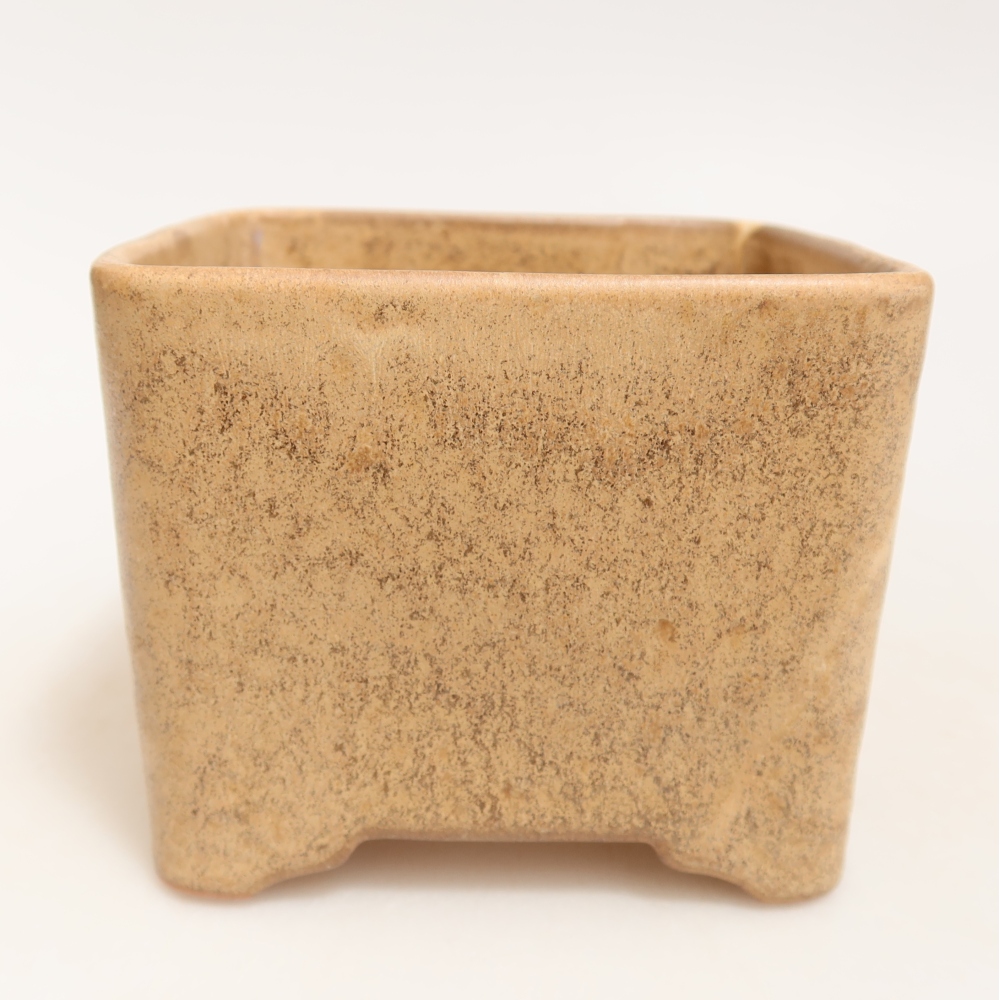 Keramik-Bonsai-Schale 10 x 10 x 8,5 cm, Farbe: Beige