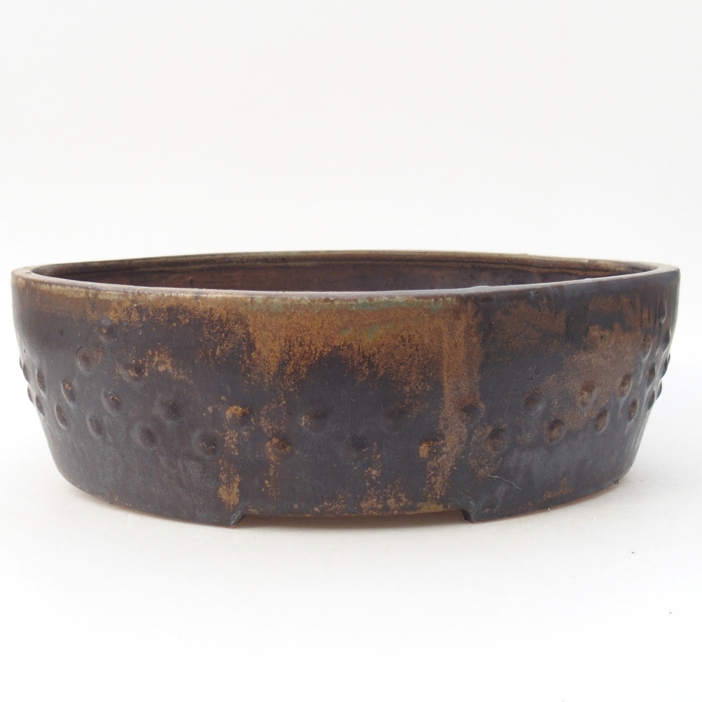Bonsaischale aus Keramik 27,5 x 27,5 x 8 cm, braun