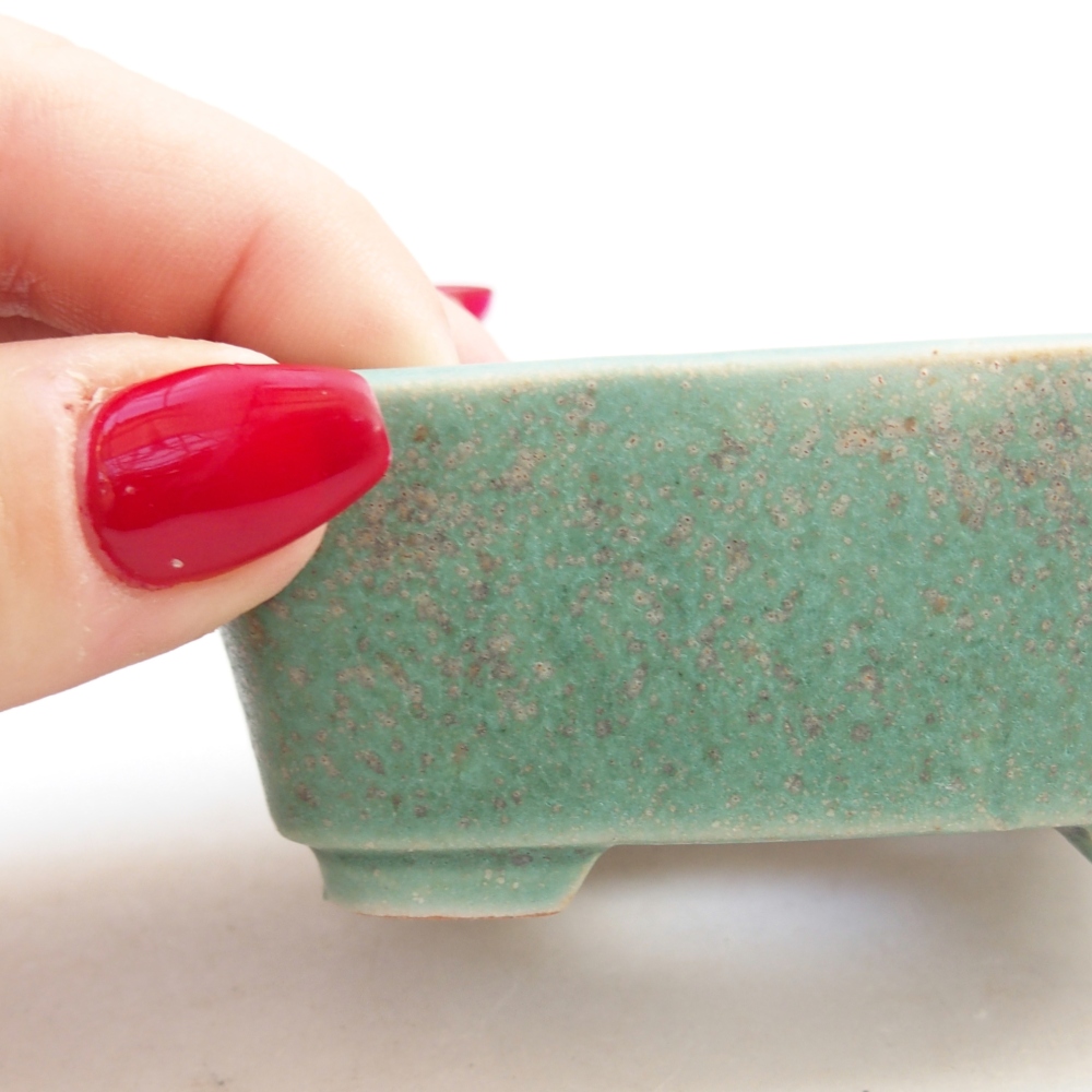 Bonsaischale aus Keramik 8 x 7 x 3,5 cm, grün