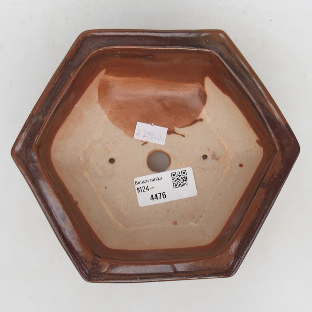 Bonsaischale aus Keramik 17 x 15 x 6 cm, braun