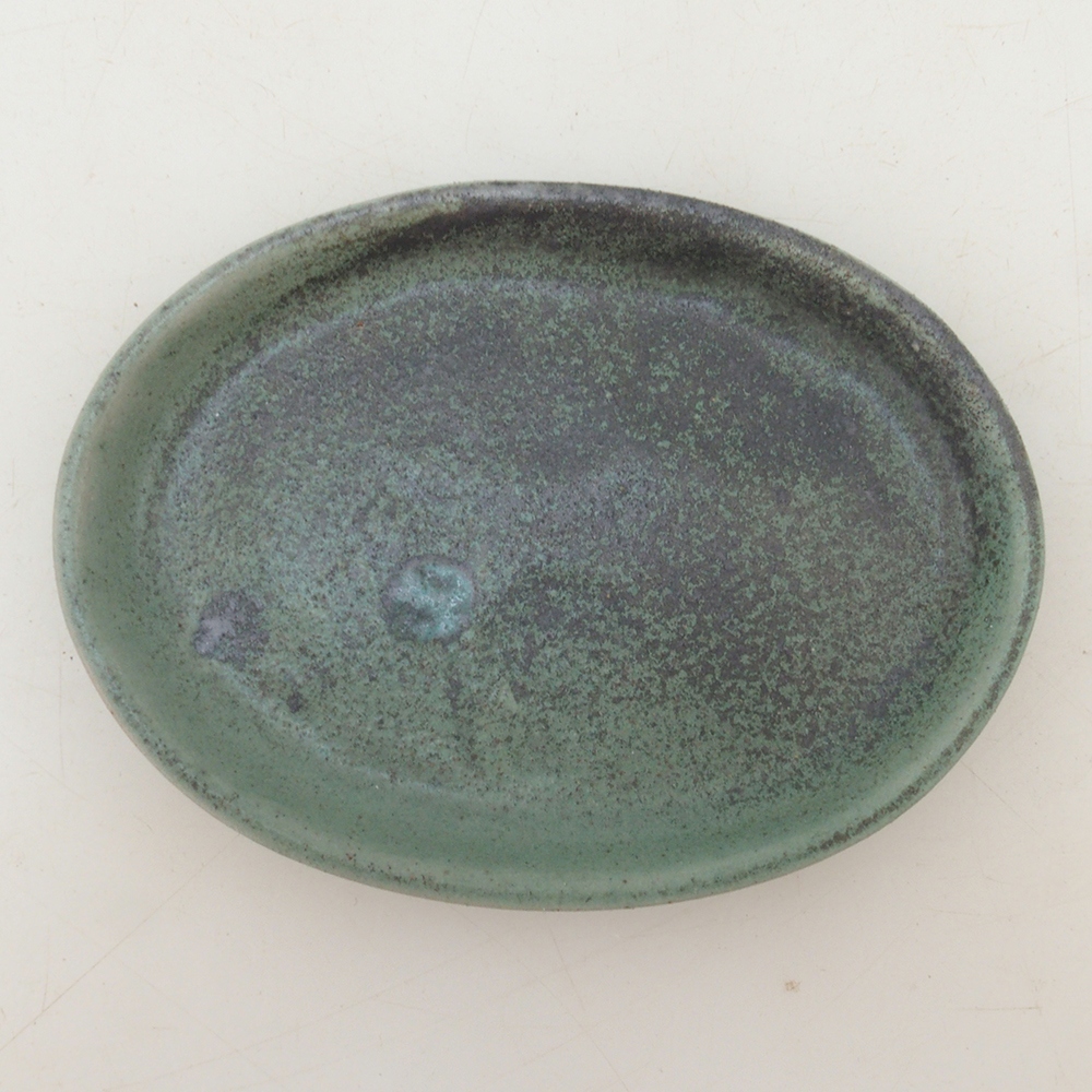 Keramische Untertasse H04 - 10,5 x 8 x 1 cm - grün