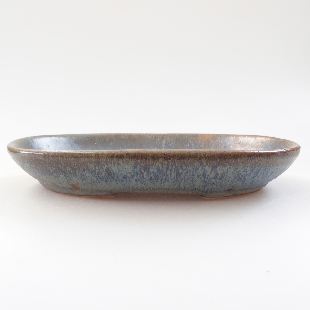 Bonsaischale aus Keramik 15,5 x 11 x 2,5 cm, Farbe blau