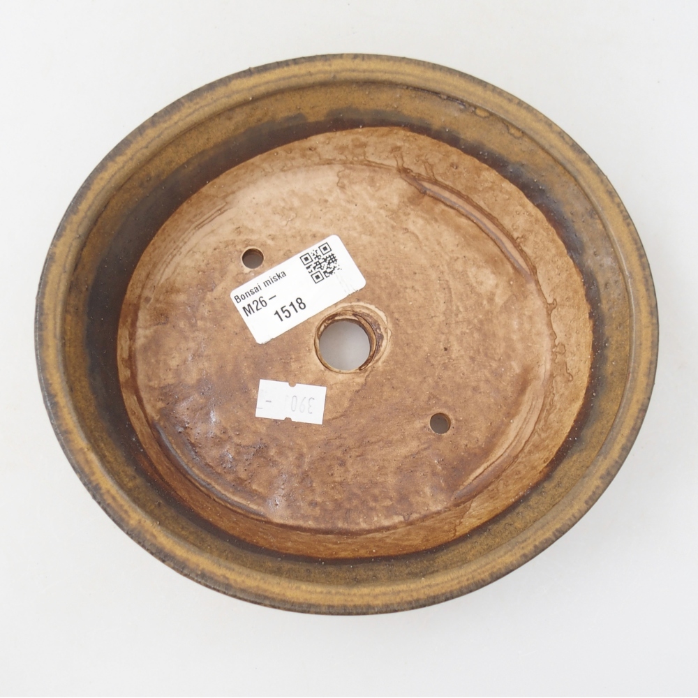 Bonsaischale aus Keramik 17,5 x 16 x 4,5 cm, braun