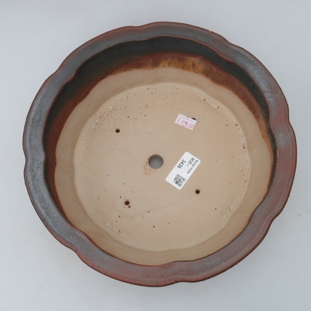 Bonsaischale aus Keramik 26,5 x 26,5 x 8,5 cm, rosa