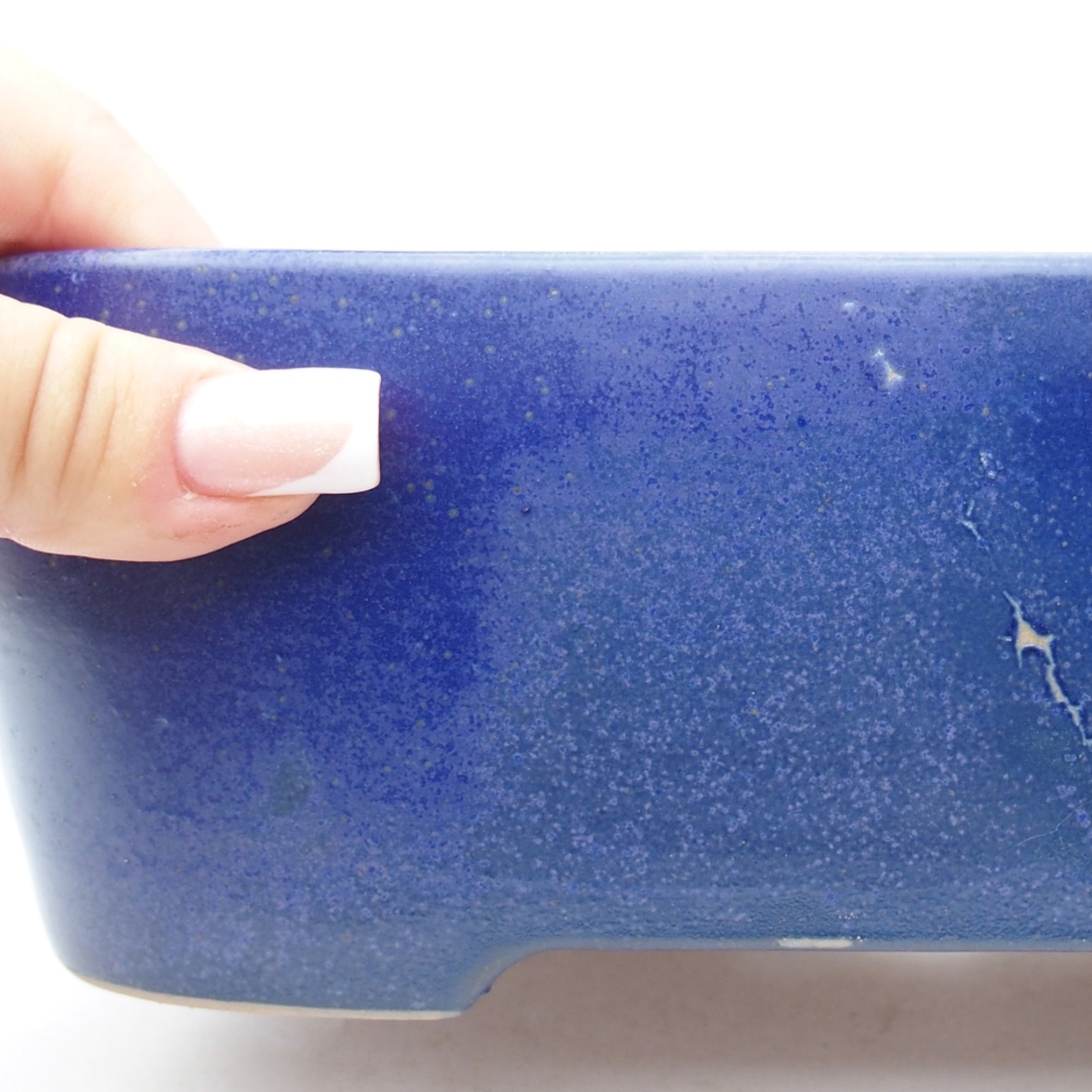 Bonsaischale aus Keramik 23 x 18 x 7,5 cm, Farbe blau