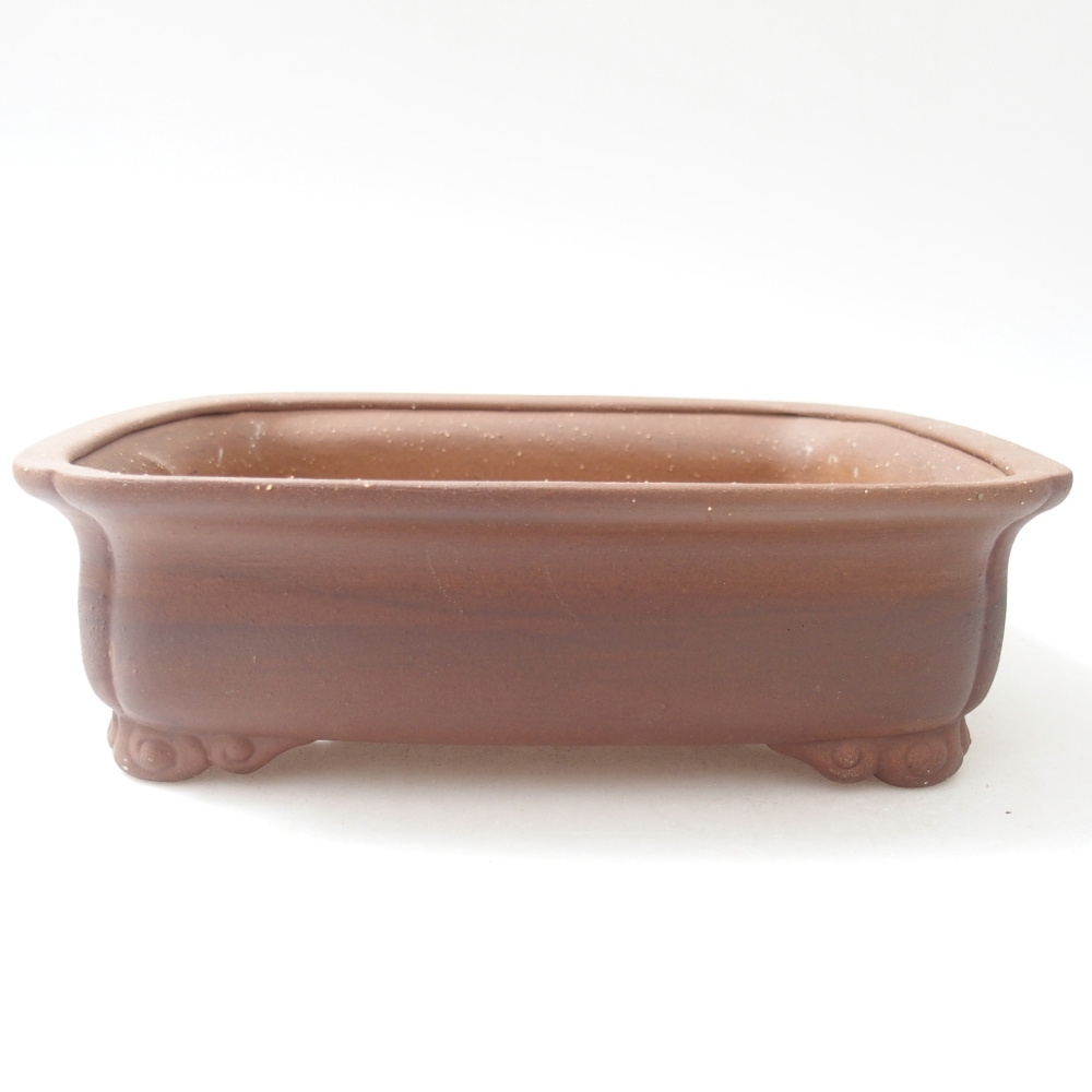 Bonsaischale aus Keramik 19,5 x 17 x 5,5 cm, braun