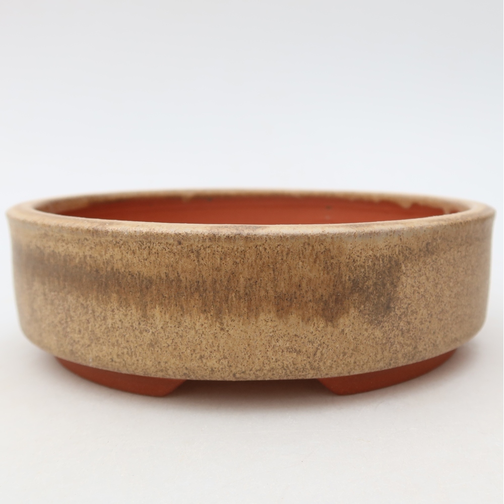 Bonsaischale aus Keramik 15 x 15 x 4,5 cm, braun