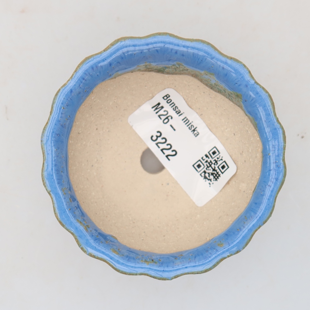Keramik-Bonsai-Schale 7 x 7 x 4 cm, Farbe: Blau