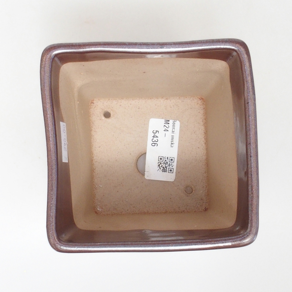 Bonsaischale aus Keramik 10,5 x 10,5 x 11,5 cm, braun