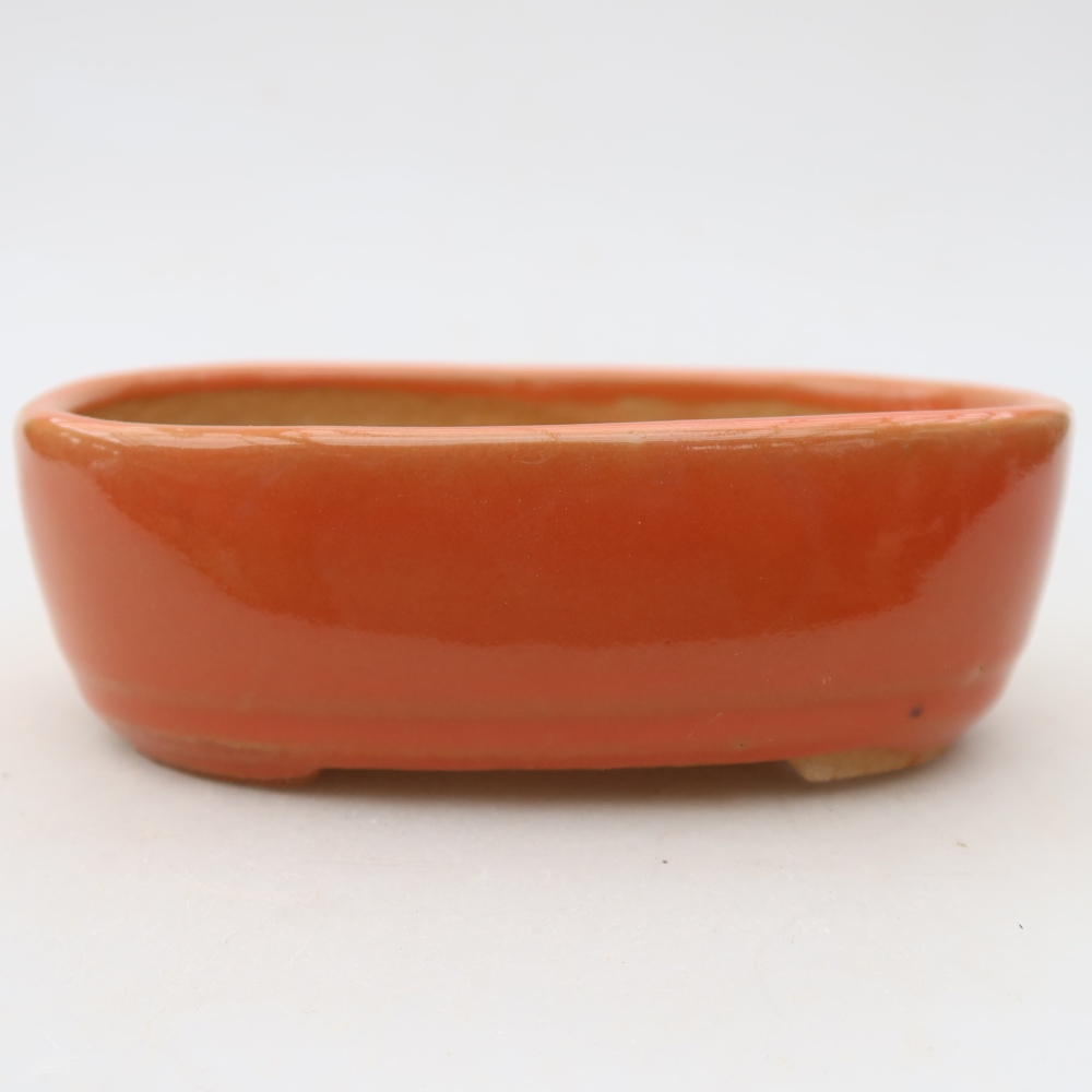 Keramik-Bonsai-Schale, 13 x 8,5 x 4 cm, Farbe: Orange