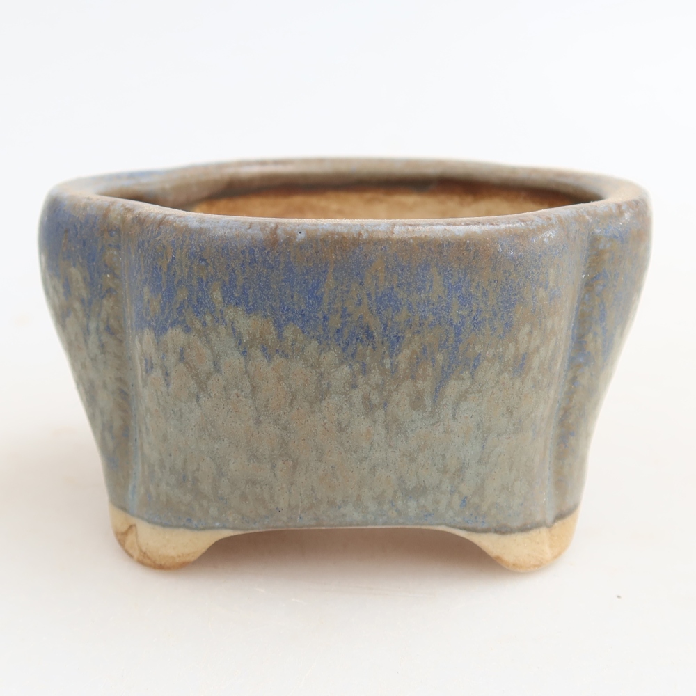 Keramik-Bonsai-Schale, 8 × 7 × 4 cm, Farbe: Blau