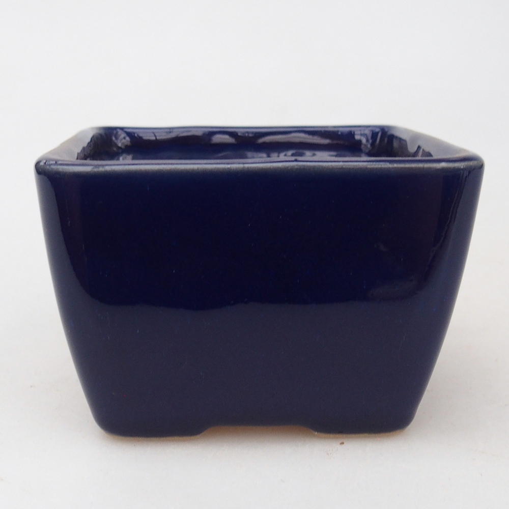 Bonsaischale aus Keramik 8,5 x 8,5 x 6 cm, Farbe blau