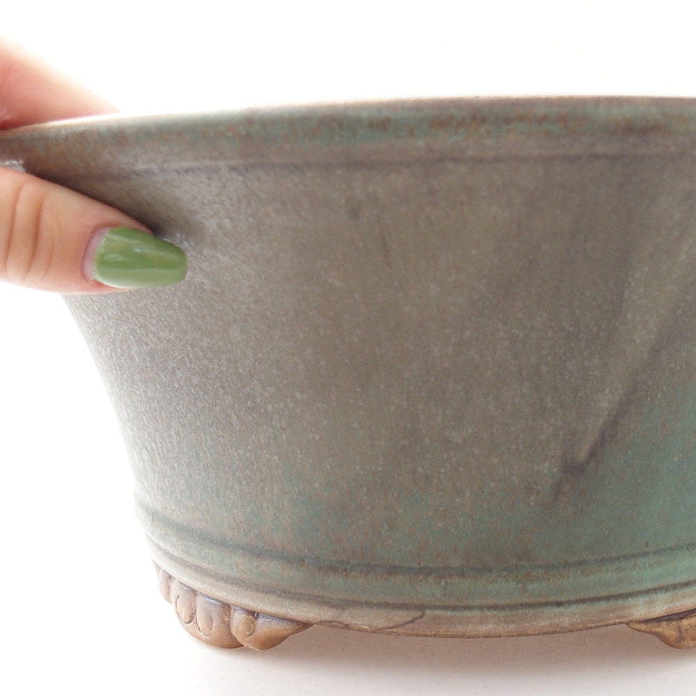 Bonsaischale aus Keramik 29 x 29 x 12 cm, grün