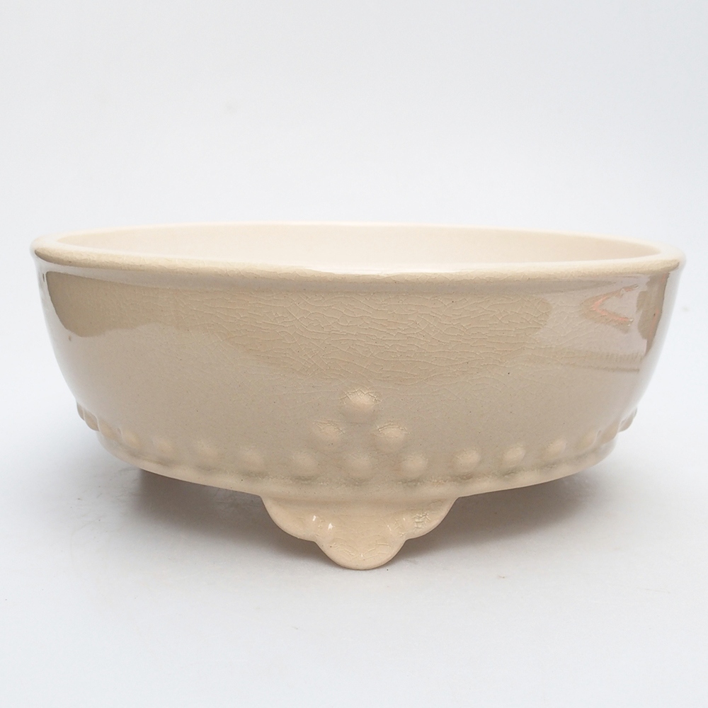 Schale 21 x 21 x 8,5 cm beige