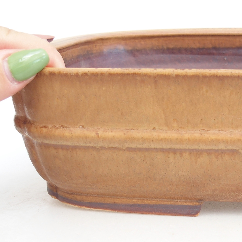 Bonsaischale aus Keramik 29,5 x 24 x 7 cm, rosa