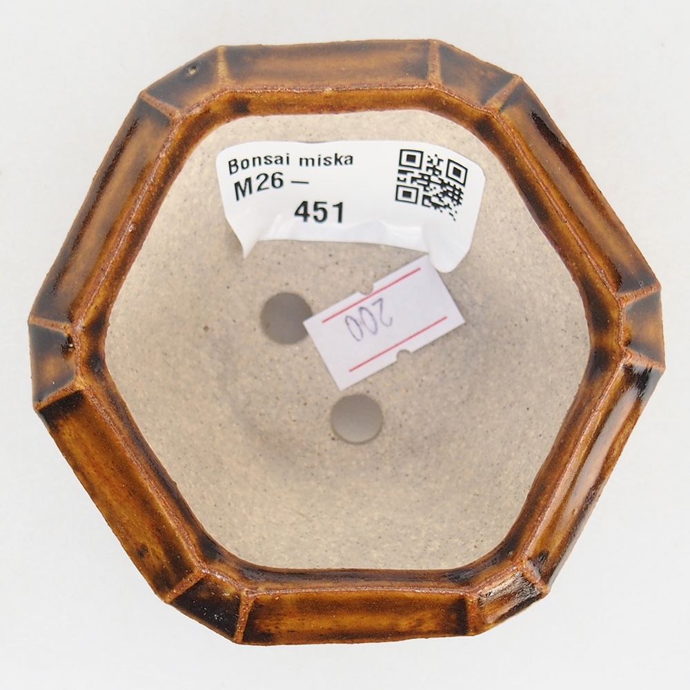 Bonsaischale aus Keramik 8,5 x 8 x 4 cm, braun