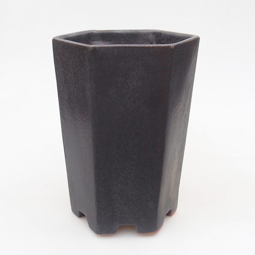 Bonsaischale aus Keramik 13 x 11,5 x 17 cm, grün-grau