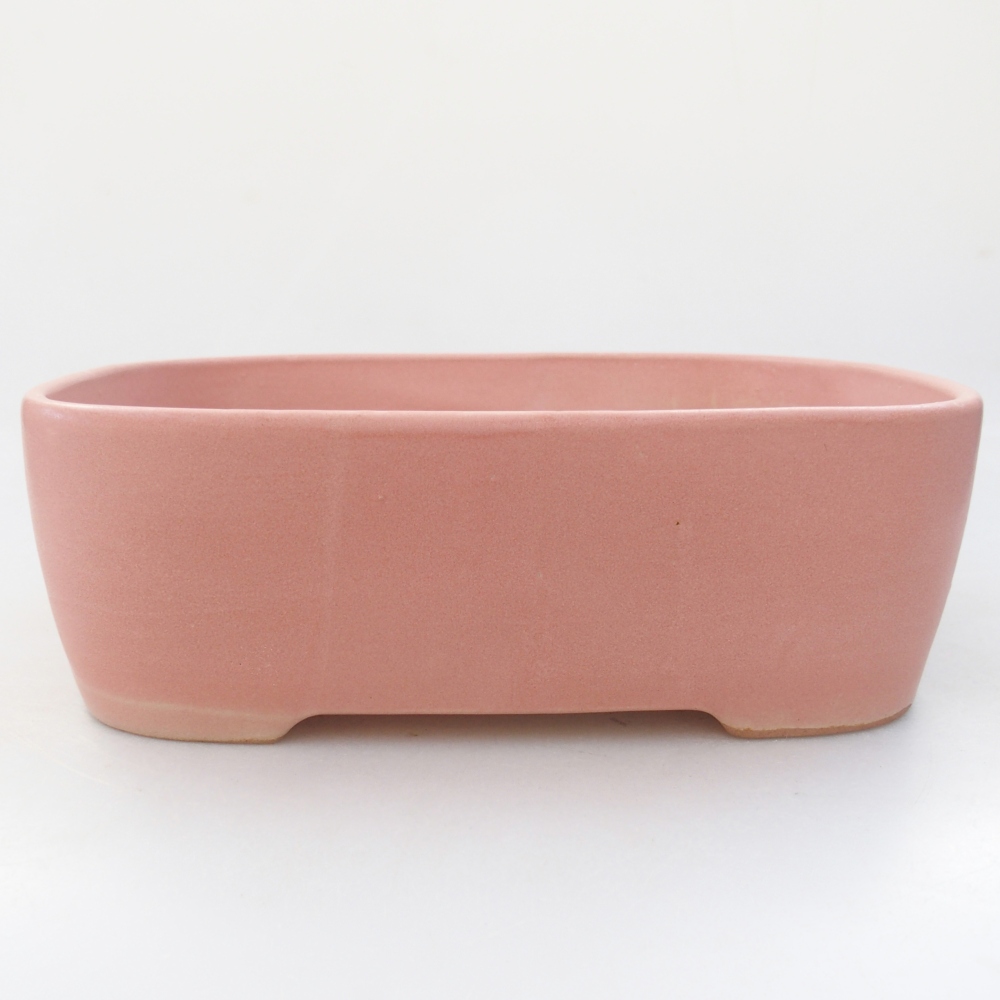 Bonsaischale aus Keramik 23 x 18 x 7,5 cm, rosa
