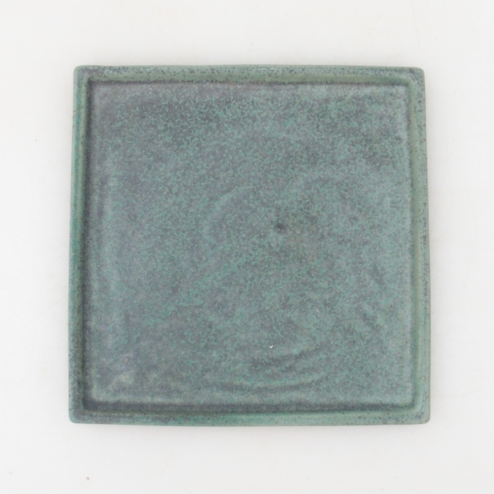 Bonsaischale quadratisch L - 14 x 14 x 1 cm - grün
