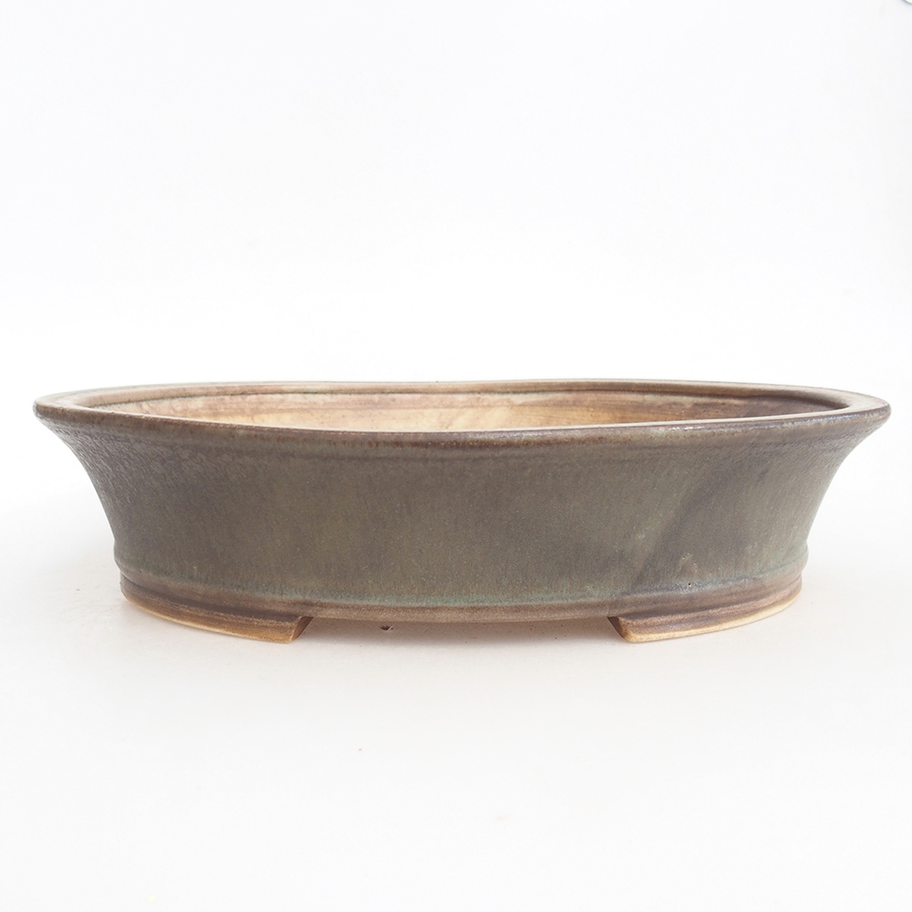 Bonsaischale aus Keramik 28 x 25 x 6,5 cm, grün