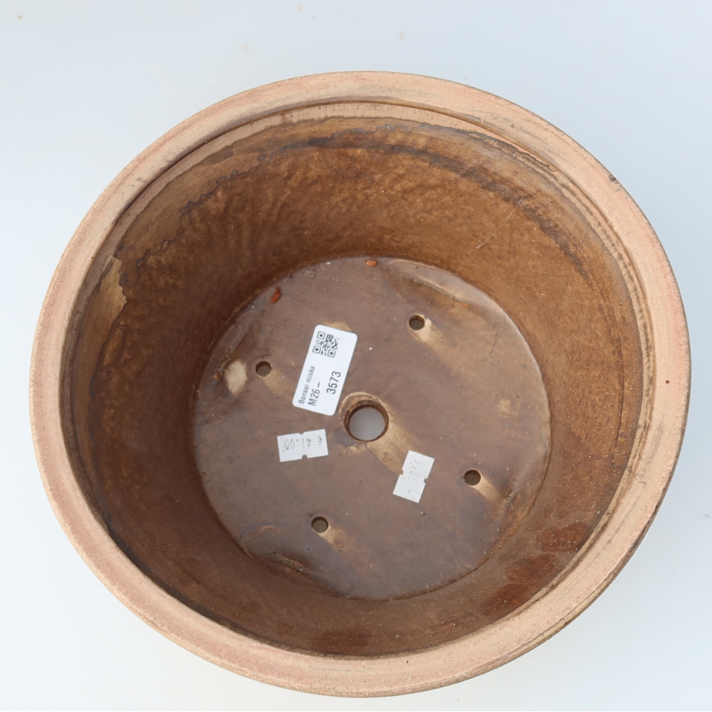 Keramik-Bonsai-Schale 24,5 x 24,5 x 11,5 cm, Farbe: Rosa