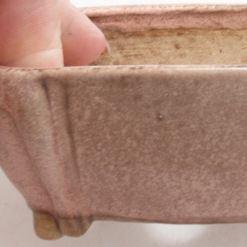 Bonsaischale aus Keramik 10 x 8,5 x 4 cm, braun