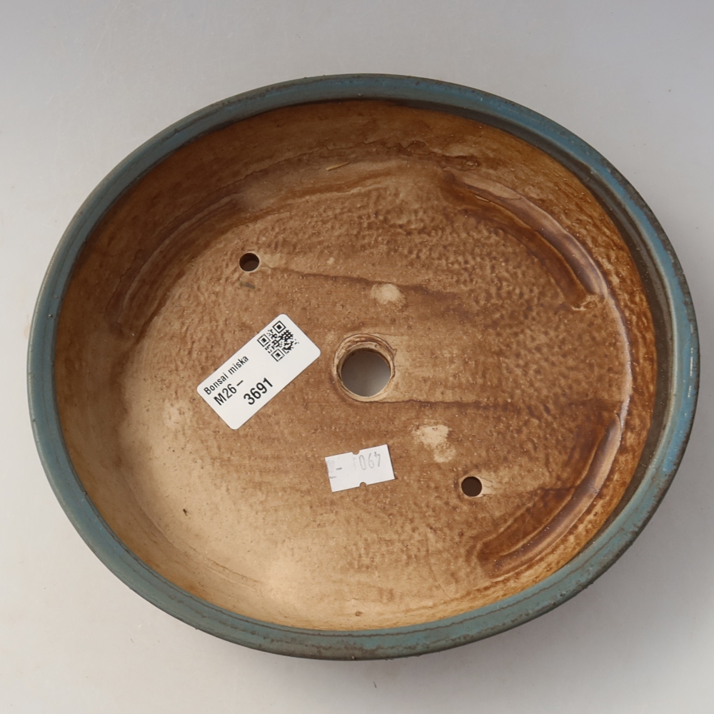 Keramik-Bonsai-Schale 21 x 19 x 4,5 cm, Farbe: Blau