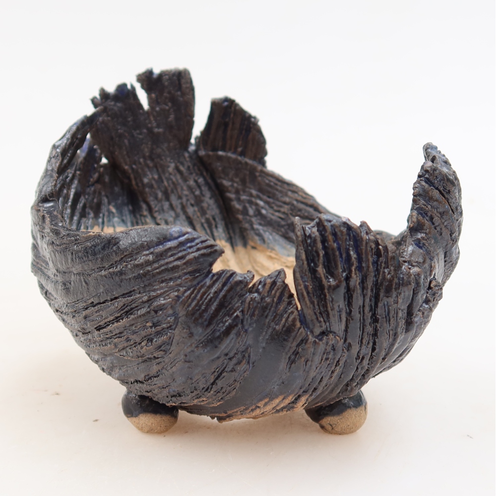 Keramikschale  10 x 9 x 8,5 cm, Farbe: Blau