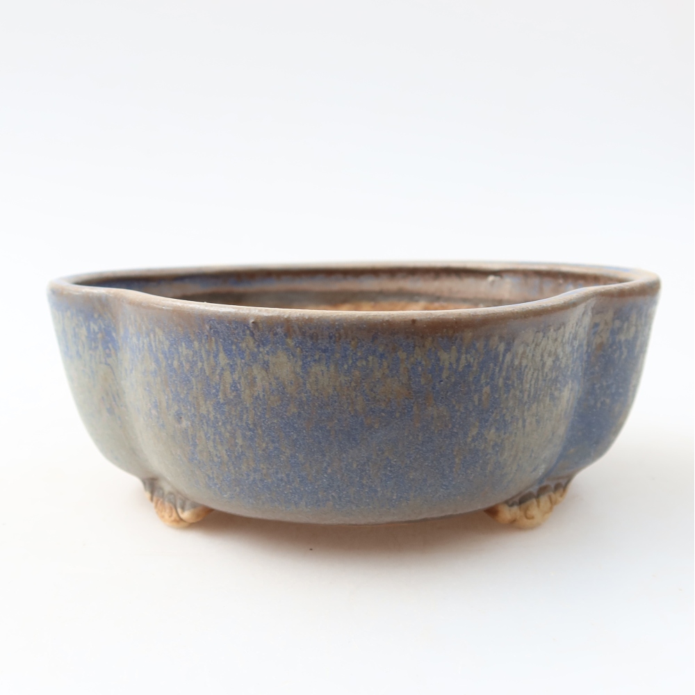 Keramik-Bonsai-Schale, 13,5 x 12,5 x 5 cm, Farbe: Blau