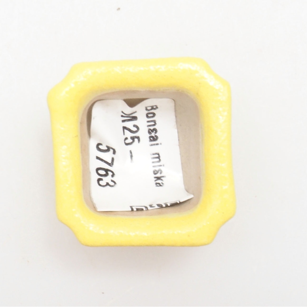 Bonsaischale aus Keramik 3 x 3 x 2 cm, gelb