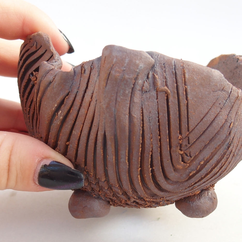 Keramikschale 10 x 9,5 x 7 cm , Farbe braun