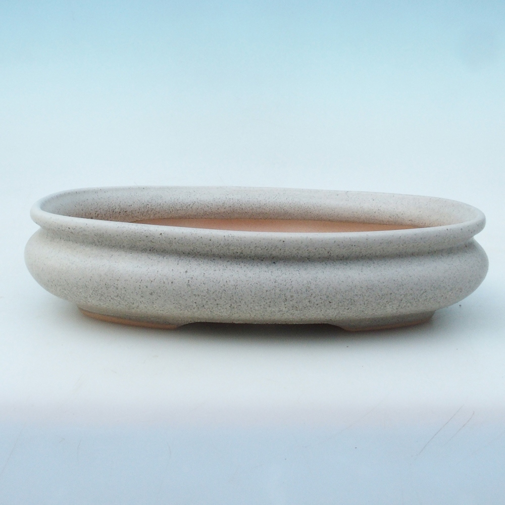 Bonsaischale + Untertasse H15 - 25,5x17,5x6 cm - beige