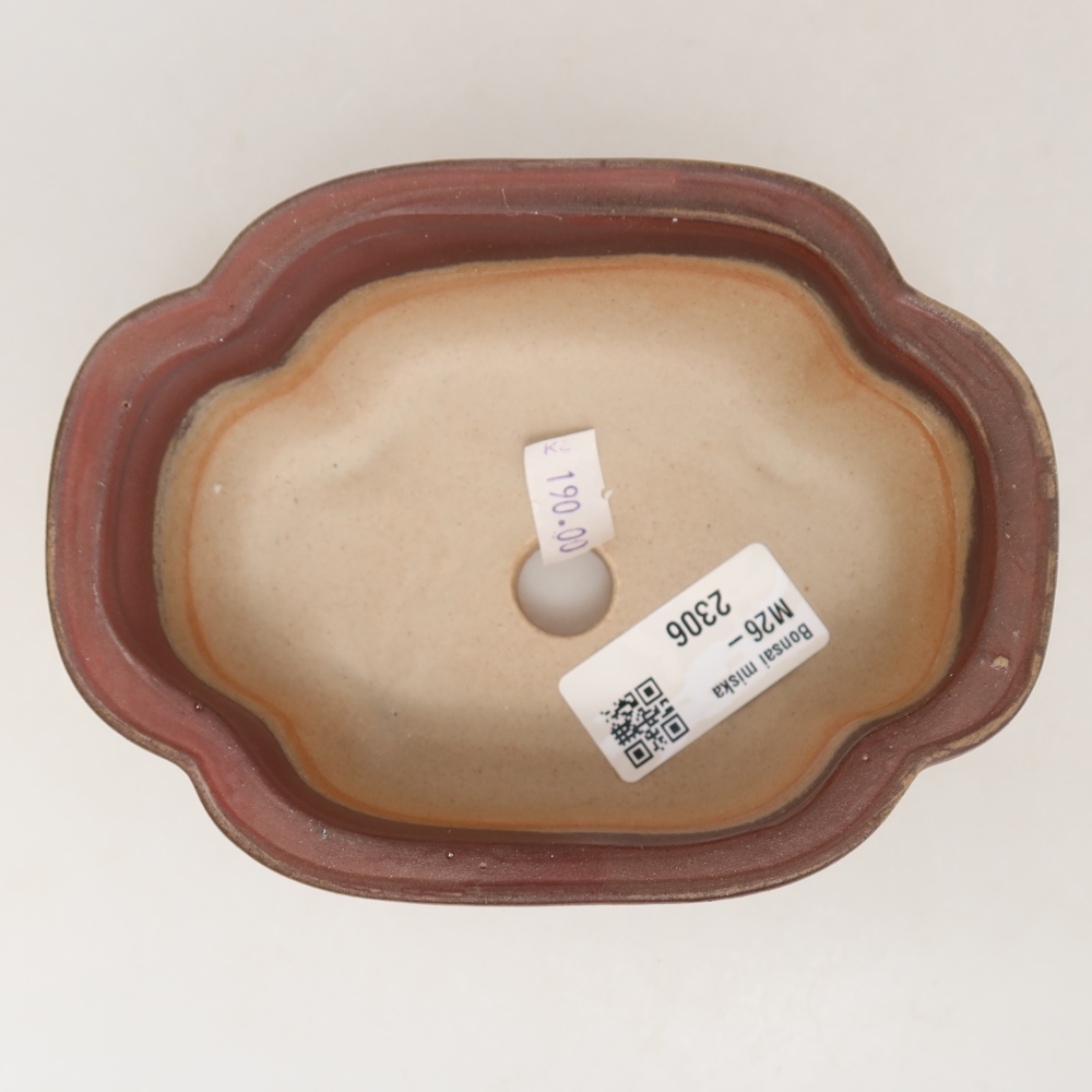 Keramik-Bonsai-Schale 13,5 x 10,5 x 5 cm, Farbe: Violett