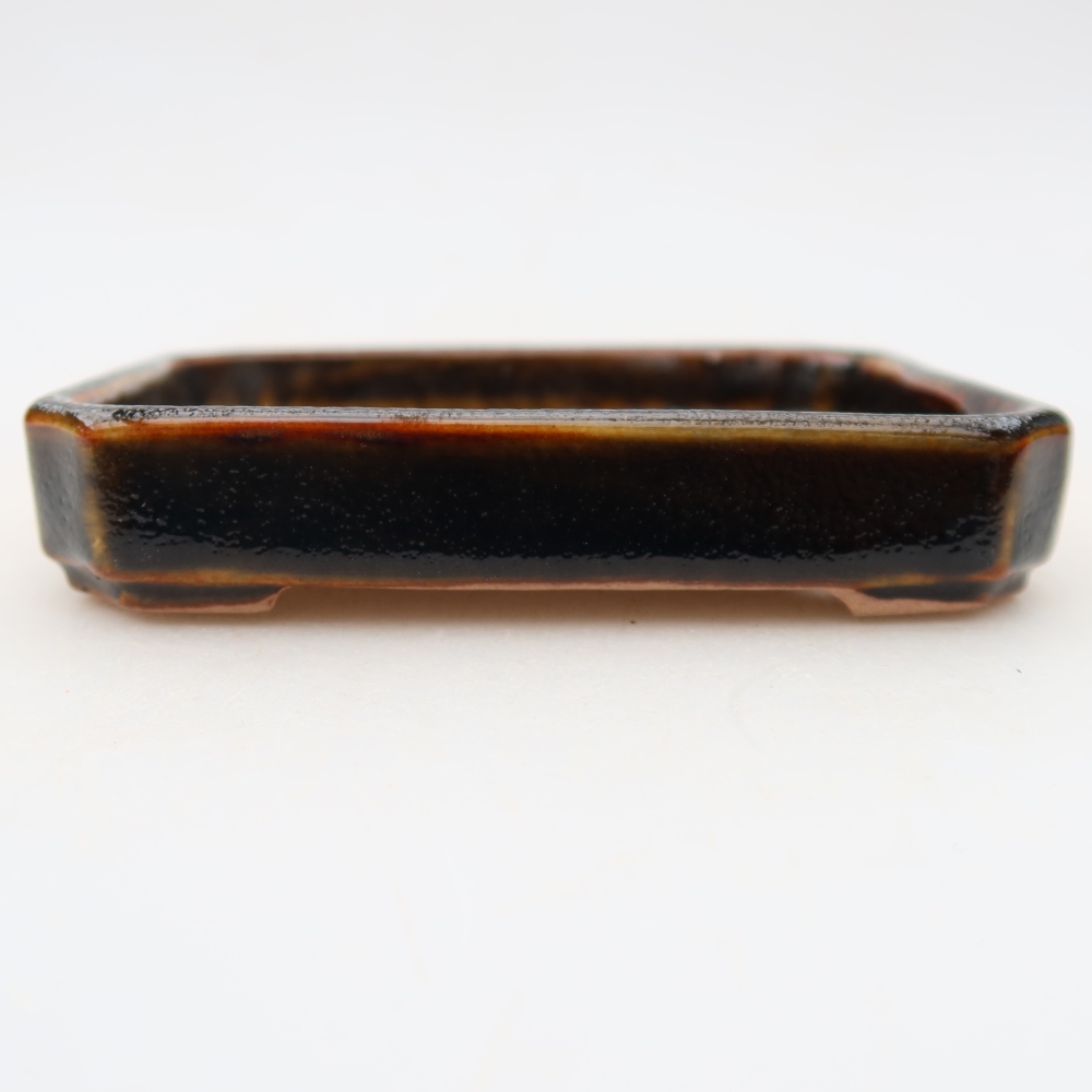 Keramik-Bonsai-Schale, 10 × 8 × 2 cm, Farbe: braun