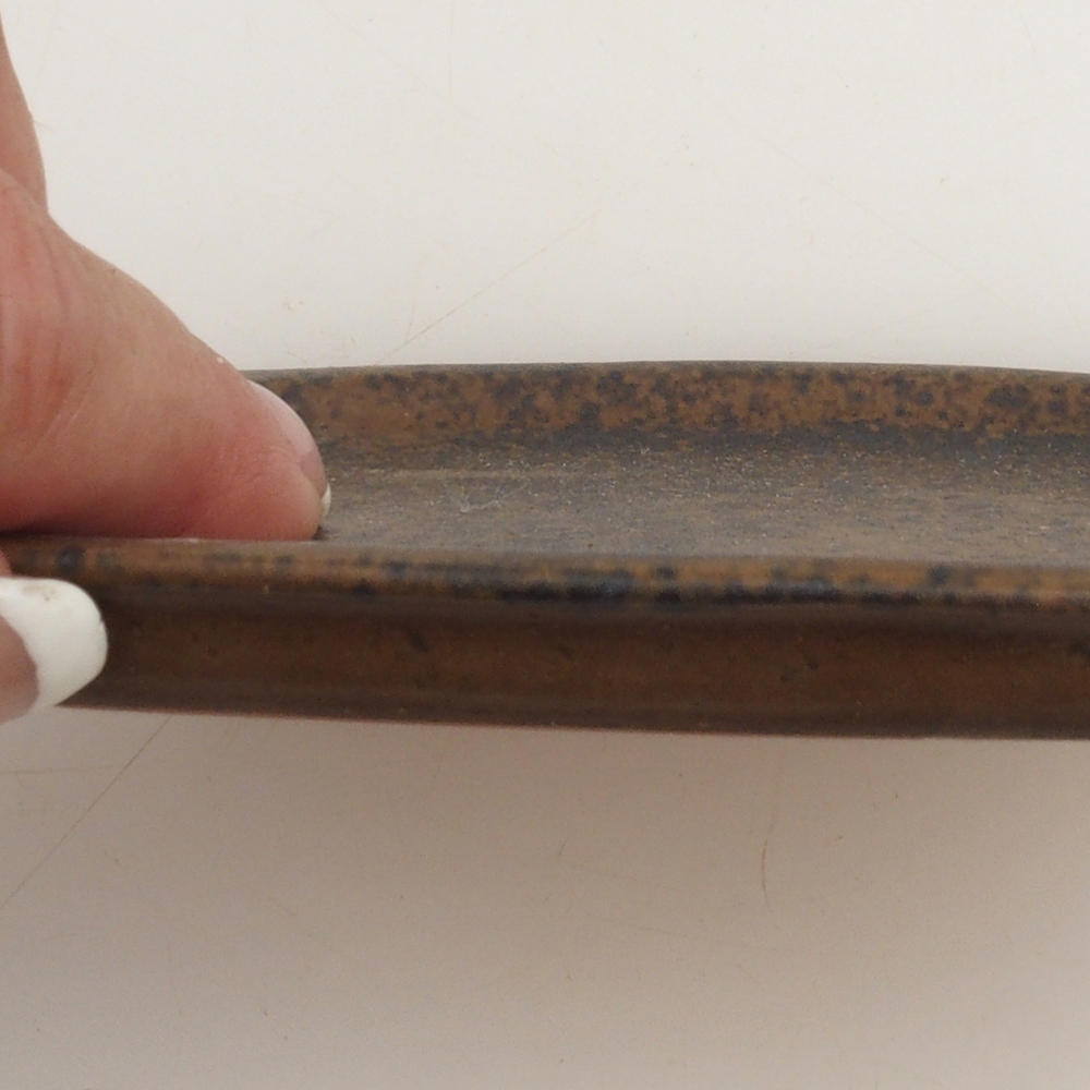 Keramische Untertasse H11 - 11,5 x 9,5 x 1 cm - braun