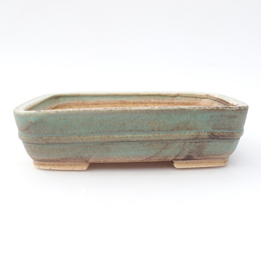 Bonsaischale aus Keramik 17,5 x 14 x 4,5 cm, grün