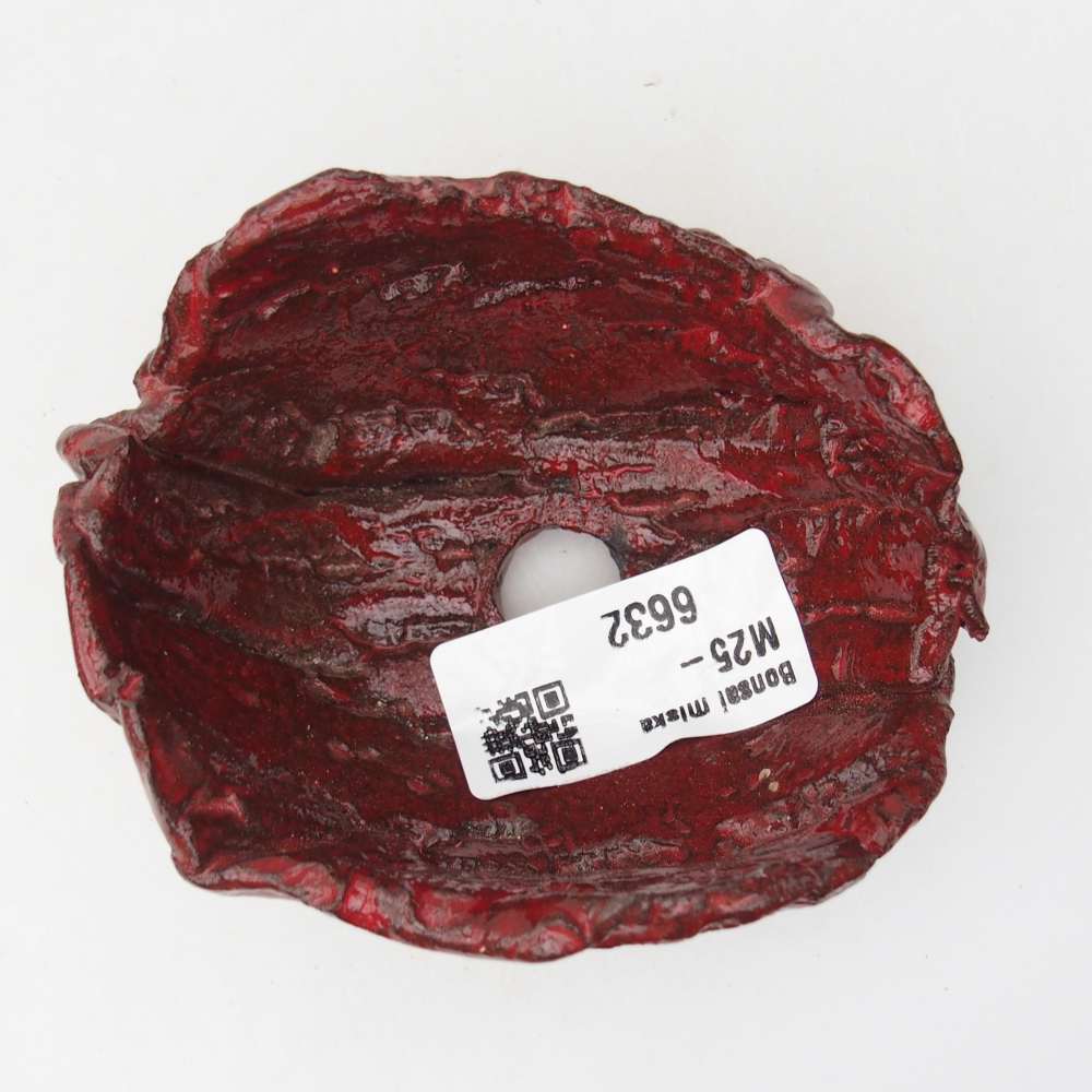 Keramikschale 9 x 7 x 4,5 cm , Farbe rot